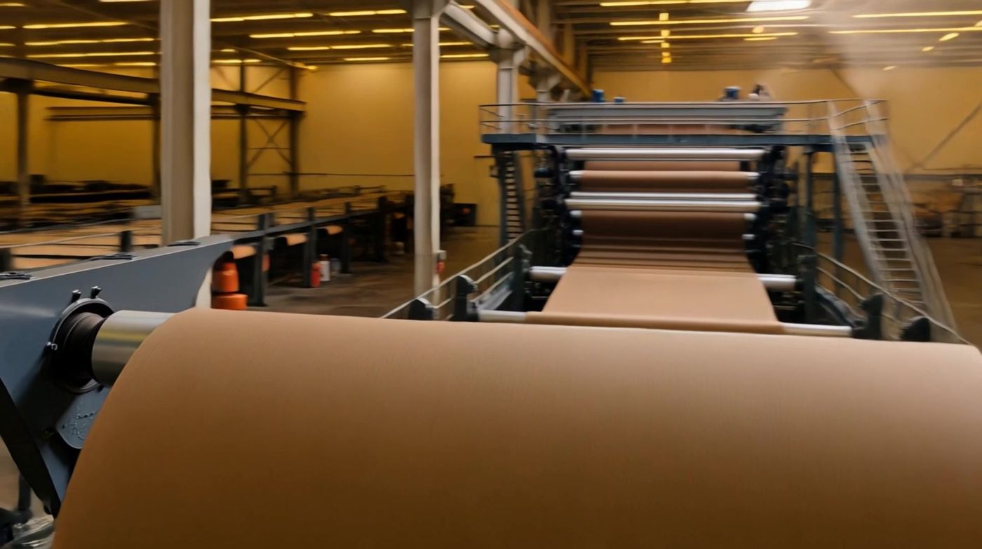Kağıt makinesinde jumbo bobin